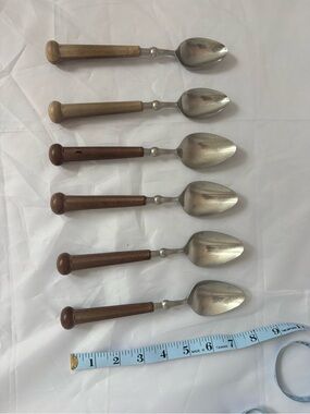 Vintage MCM Oxford Hall Japan Flatware Spoons 6- 2 smaller 4 larger
